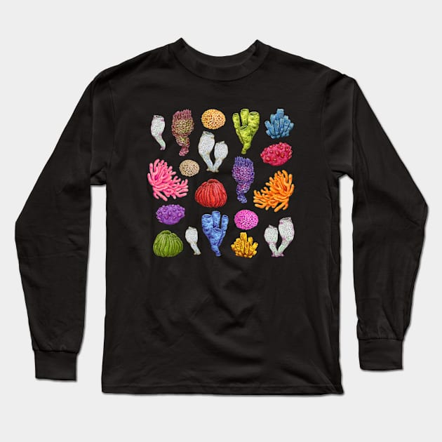 Sea Sponges - Deep sea art Long Sleeve T-Shirt by Dzydaria